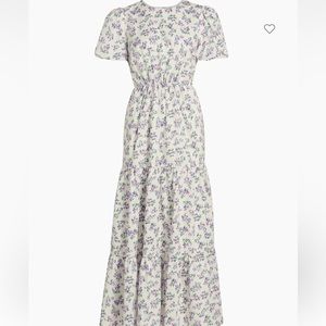 Wayf Plaza Tiered Cotton-Blend Cut-Out Maxi Dress